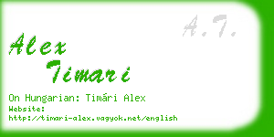 alex timari business card
